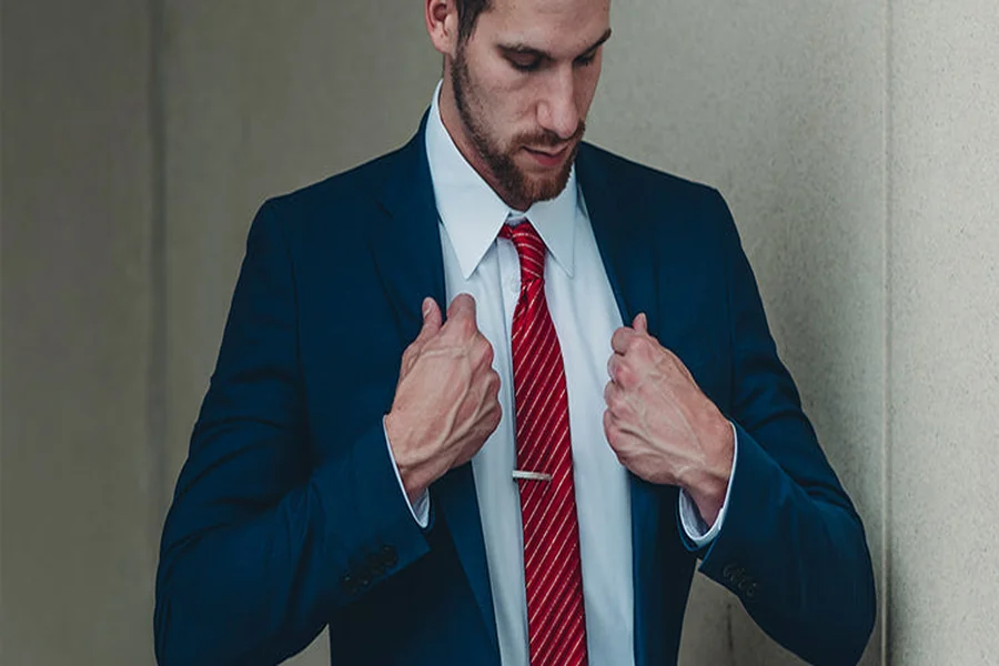 Blue Suit Red Tie